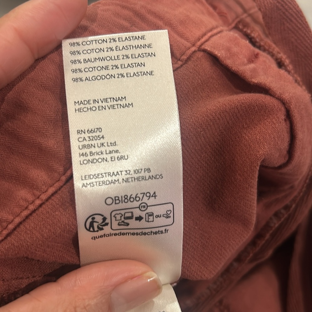 NWOT FREE PEOPLE Bay To Breakers Soft Corduroy Cargo Pants In Roasted Russet S - Picture 8 of 17